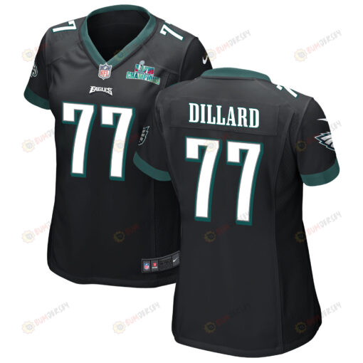 Andre Dillard 77 Philadelphia Eagles Super Bowl LVII Champions WoMen's Jersey - Black