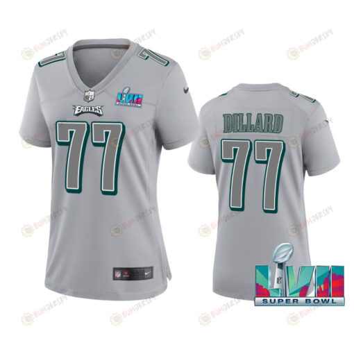 Andre Dillard 77 Philadelphia Eagles Super Bowl LVII Game Jersey - Women Gray