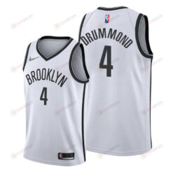 Andre Drummond 4 Brooklyn Nets Association Edition White Jersey 2022 Trade - Men Jersey
