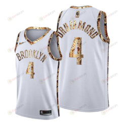 Andre Drummond 4 Brooklyn Nets Python Skin White Jersey 2022 New Number - Men Jersey