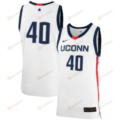 Andre Johnson Jr. 40 UConn Huskies Basketball Jersey - Men White