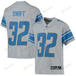 Andre Swift Detroit Lions Youth Inverted Team Game Jersey - Silver