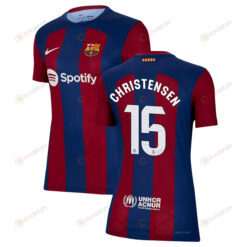 Andreas Christensen 15 Barcelona 2023/24 Home Women Jersey - Blue/Scarlet