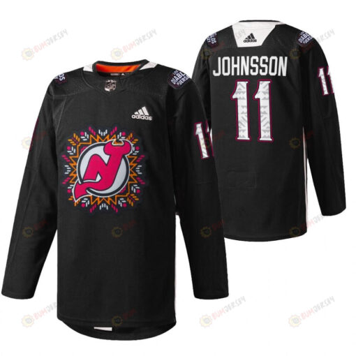 Andreas Johnsson 11 New Jersey Devils 2022 Hispanic Heritage Night Black Jersey Jersey