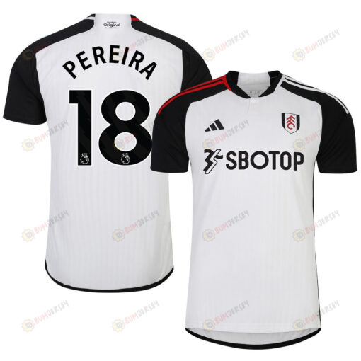 Andreas Pereira 18 Fulham FC 2023-24 Premier League Home Men Jersey - White