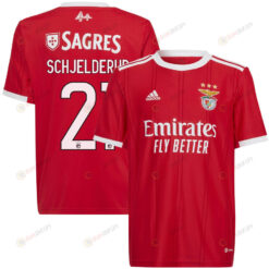 Andreas Schjelderup 21 Benfica 2022/23 Home Men Jersey - Red