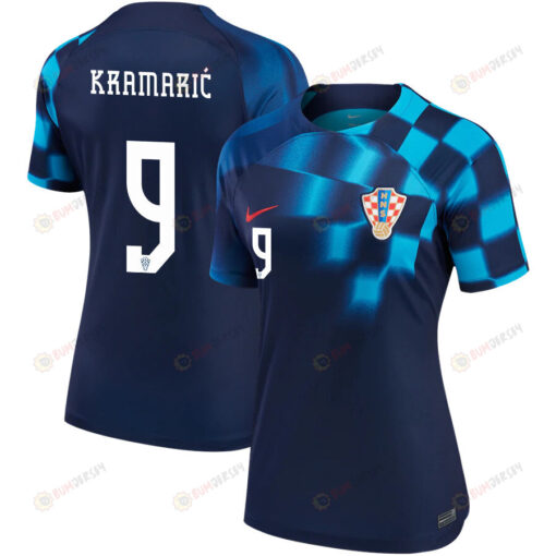 Andrej Kramari? 9 Croatia National Team 2022-23 Qatar World Cup - Away Women Jersey