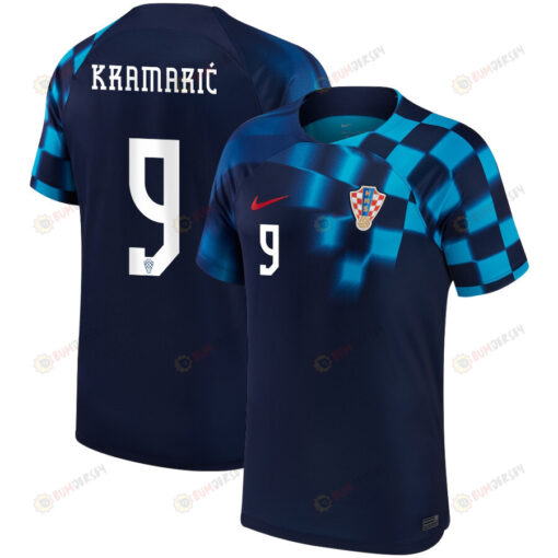 Andrej Kramari? 9 Croatia National Team 2022-23 Qatar World Cup- Away Youth Jersey