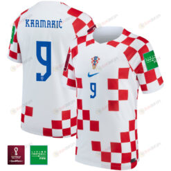 Andrej Kramari? 9 Croatia National Team FIFA World Cup Qatar 2022 - Home Youth Jersey With Patch