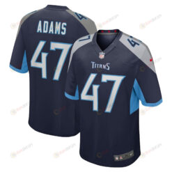 Andrew Adams 47 Tennessee Titans Home Game Player Jersey - Navy