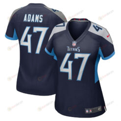 Andrew Adams 47 Tennessee Titans Women's Home Game Player Jersey - Navy