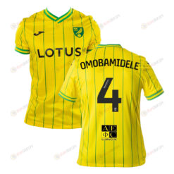 Andrew Omobamidele 4 Norwich City 2022-23 Home Jersey - Yellow