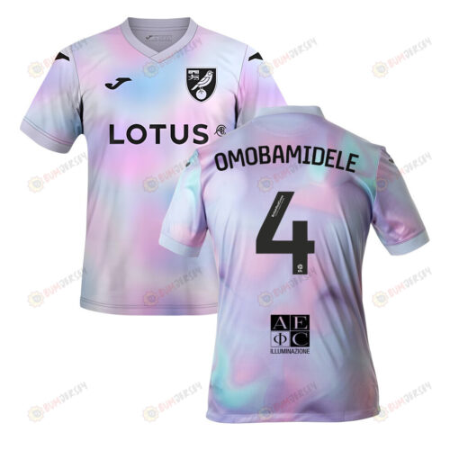 Andrew Omobamidele 4 Norwich City 2022-23 Third Jersey - Tie-dye