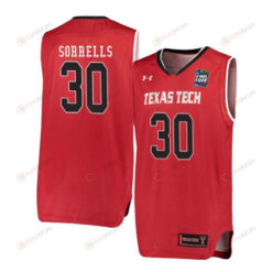 Andrew Sorrells 30 Texas Tech Red Raiders Basketball Men Jersey - Red