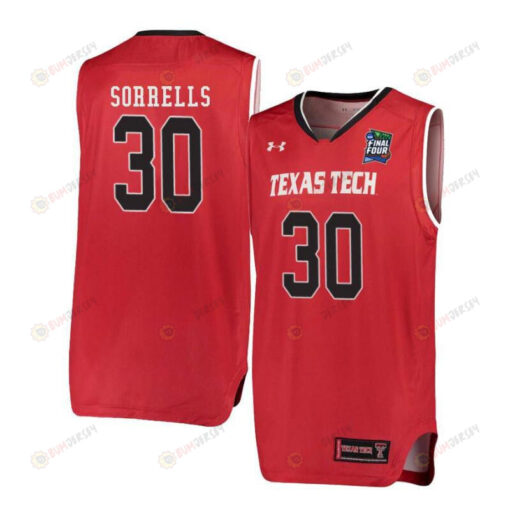 Andrew Sorrells 30 Texas Tech Red Raiders Basketball Men Jersey - Red