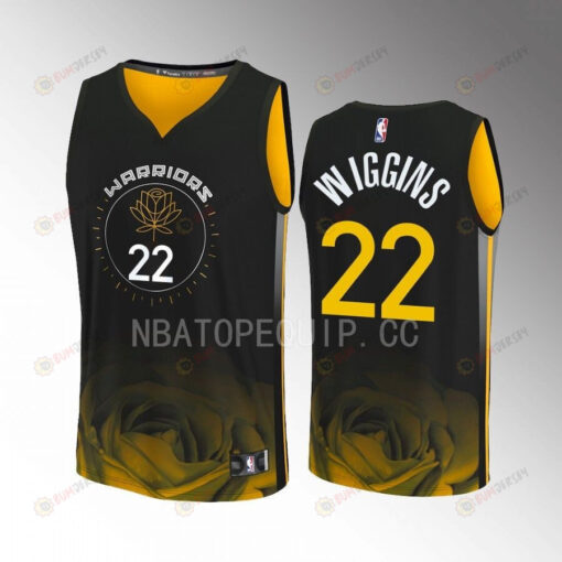 Andrew Wiggins 22 Warriors Black Jersey Fast Break Fastbreak 2022-23 City Edition