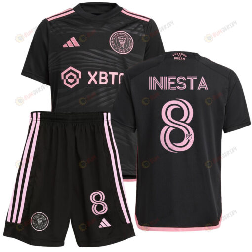 Andr?s Iniesta 8 Inter Miami FC 2023/24 Away Youth Kit Jersey - Black