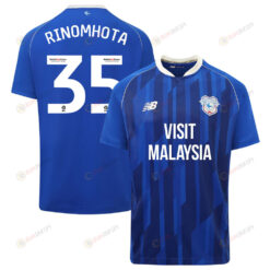 Andy Rinomhota 35 Cardiff City FC 2023-24 Home Men Jersey - Blue