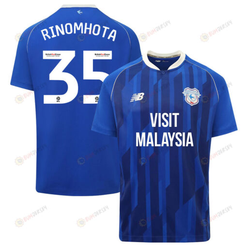 Andy Rinomhota 35 Cardiff City FC 2023-24 Home Men Jersey - Blue