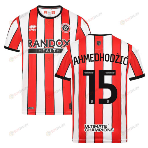 Anel Ahmedhod?i? 15 Sheffield United 2022-23 Home Jersey - Red/White Stripes