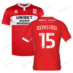 Anfernee Dijksteel 15 Middlesbrough 2022-23 Home Jersey - Red/White