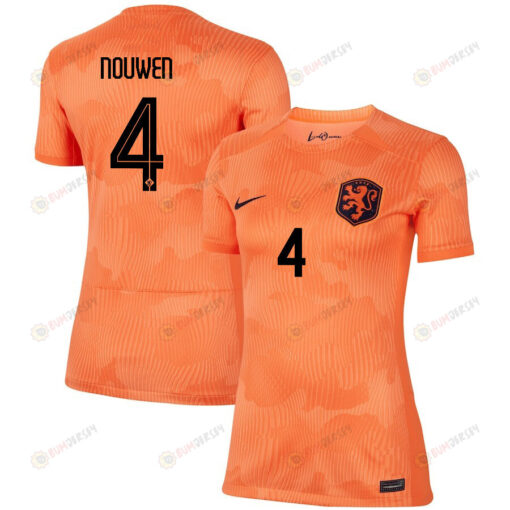 Aniek Nouwen 4 Netherlands Women's National Team 2023-24 World Cup Home Women Jersey