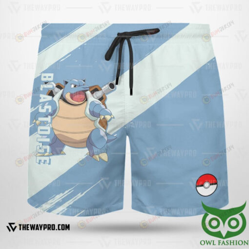 Anime Pokemon Blastoise Summer Shorts Men Shorts - Print Shorts