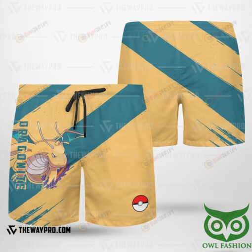 Anime Pokemon Dragonite Summer Shorts Men Shorts - Print Shorts