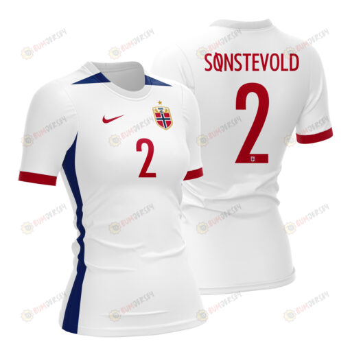 Anja S?nstevold 2 Norway 2023 Women Away Jersey - White - All Over Printed Jersey