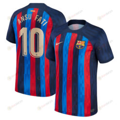 Ansu Fati 10 Barcelona 2022/23 Home Men Jersey - Navy