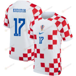 Ante Budimir 17 Croatia National Team 2022-23 Qatar World Cup- Home Men Jersey