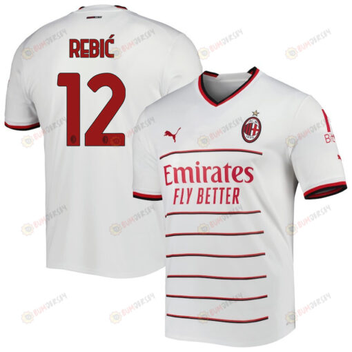 Ante Rebi? 12 AC Milan 2022/23 Away Men Jersey - White/Red