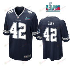 Anthony Barr 42 Dallas Cowboys Super Bowl LVII Navy Men's Jersey