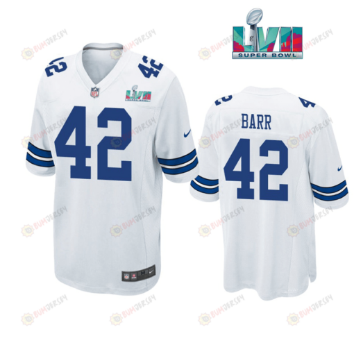 Anthony Barr 42 Dallas Cowboys Super Bowl LVII Super Bowl LVII White Men's Jersey