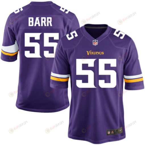 Anthony Barr 55 Minnesota Vikings Youth Team Color Game Jersey - Purple