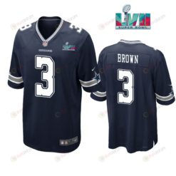 Anthony Brown 3Dallas Cowboys Super Bowl LVII Super Bowl LVII Navy Men's Jersey