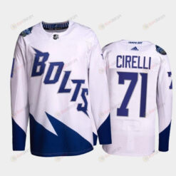 Anthony Cirelli Lightning 2022 Stadium Series White Primegreen Jersey