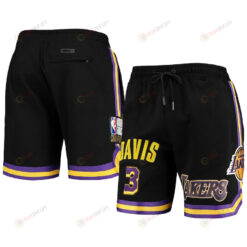 Anthony Davis 3 Los Angeles Lakers Black Team Player Shorts - Men