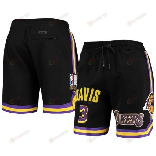 Anthony Davis 3 Los Angeles Lakers Black Team Player Shorts - Men