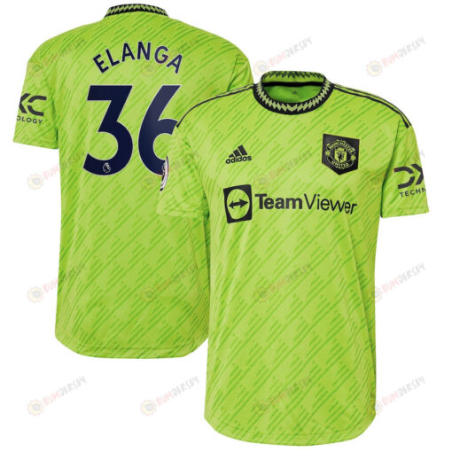 Anthony Elanga 36 Manchester United 2022/23 Third Player Men Jersey - Neon Green