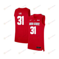 Anthony Lee 31 Ohio State Buckeyes Elite Basketball Men Jersey - Red