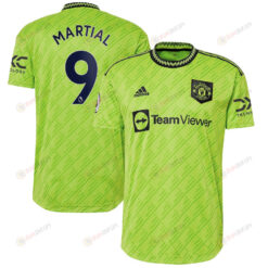 Anthony Martial 9 Manchester United 2022/23 Third Player Men Jersey - Neon Green