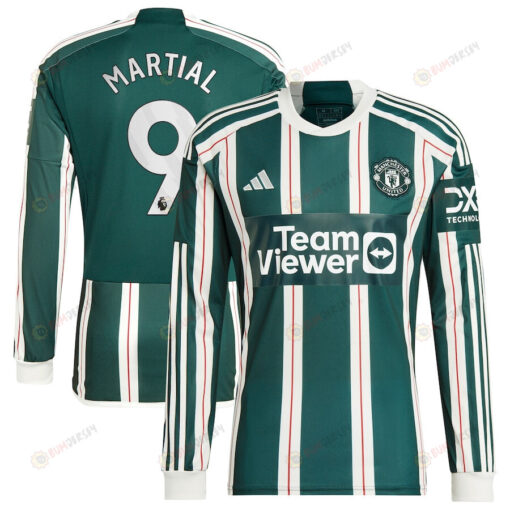 Anthony Martial 9 Manchester United 2023/24 Away Long Sleeve Men Jersey - Green