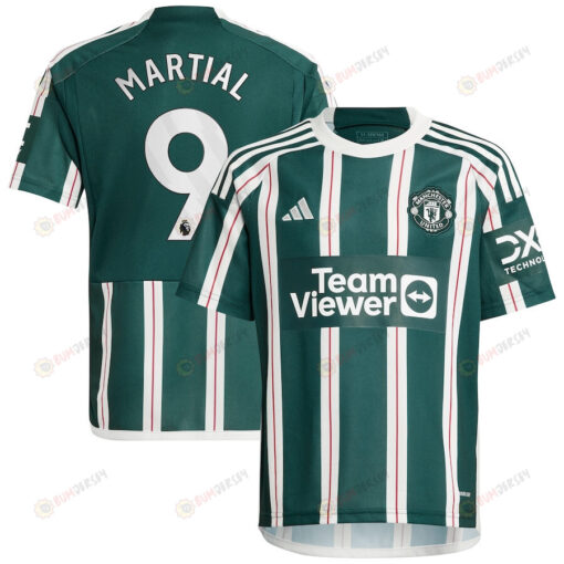 Anthony Martial 9 Manchester United 2023/24 Away Youth Jersey - Green