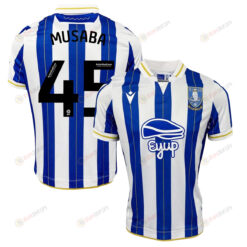 Anthony Musaba 45 Sheffield Wednesday FC 2023-24 Home Men Jersey - Blue