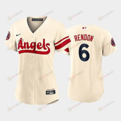 Anthony Rendon 6 Los Angeles Angels Anthony Rendon 2022-23 City Connect Cream Women's Jersey