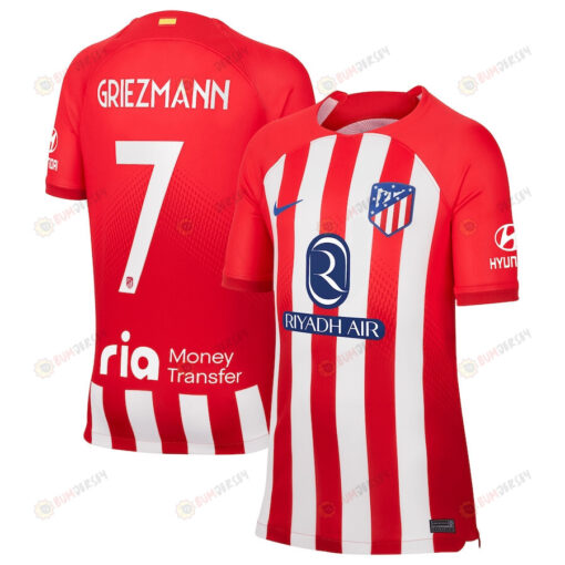 Antoine Griezmann 7 Atletico de Madrid 2023/24 Home Stadium YOUTH Jersey - Red