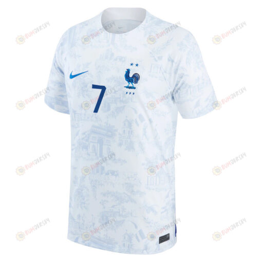 Antoine Griezmann 7 FIFA World Cup Qatar 2022 France National Team - Away Patch Jersey