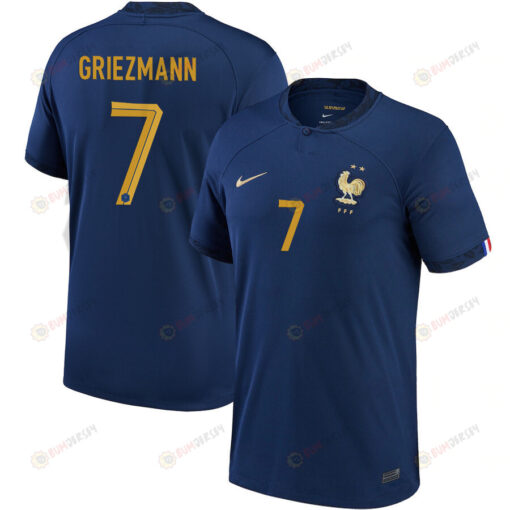 Antoine Griezmann 7 France National Team 2022-23 Qatar World Cup Home Youth Jersey- Midnight Navy