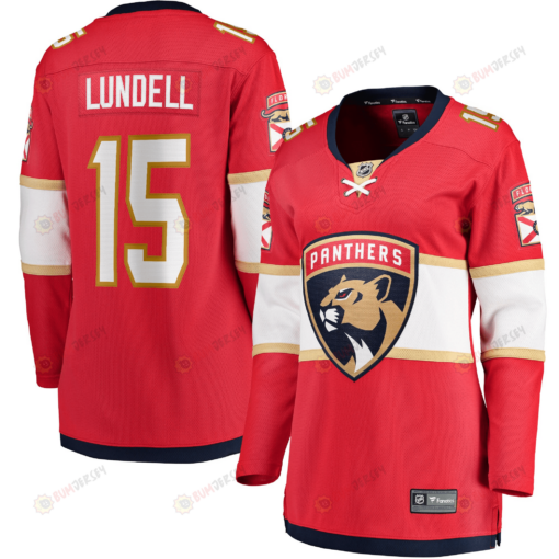 Anton Lundell Florida Panthers Women's Home Breakaway Player Jersey - Red Jersey